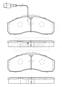 BORG & BECK bbp2490 -  Комплект тормозных колодок, дисковый тормоз